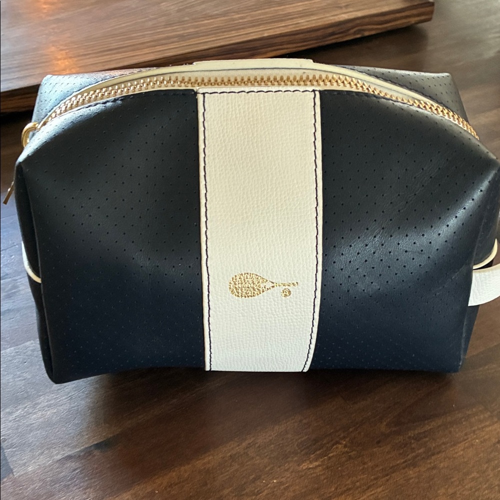 Fenix Sportier Luxury Navy and White Leather Court Bag